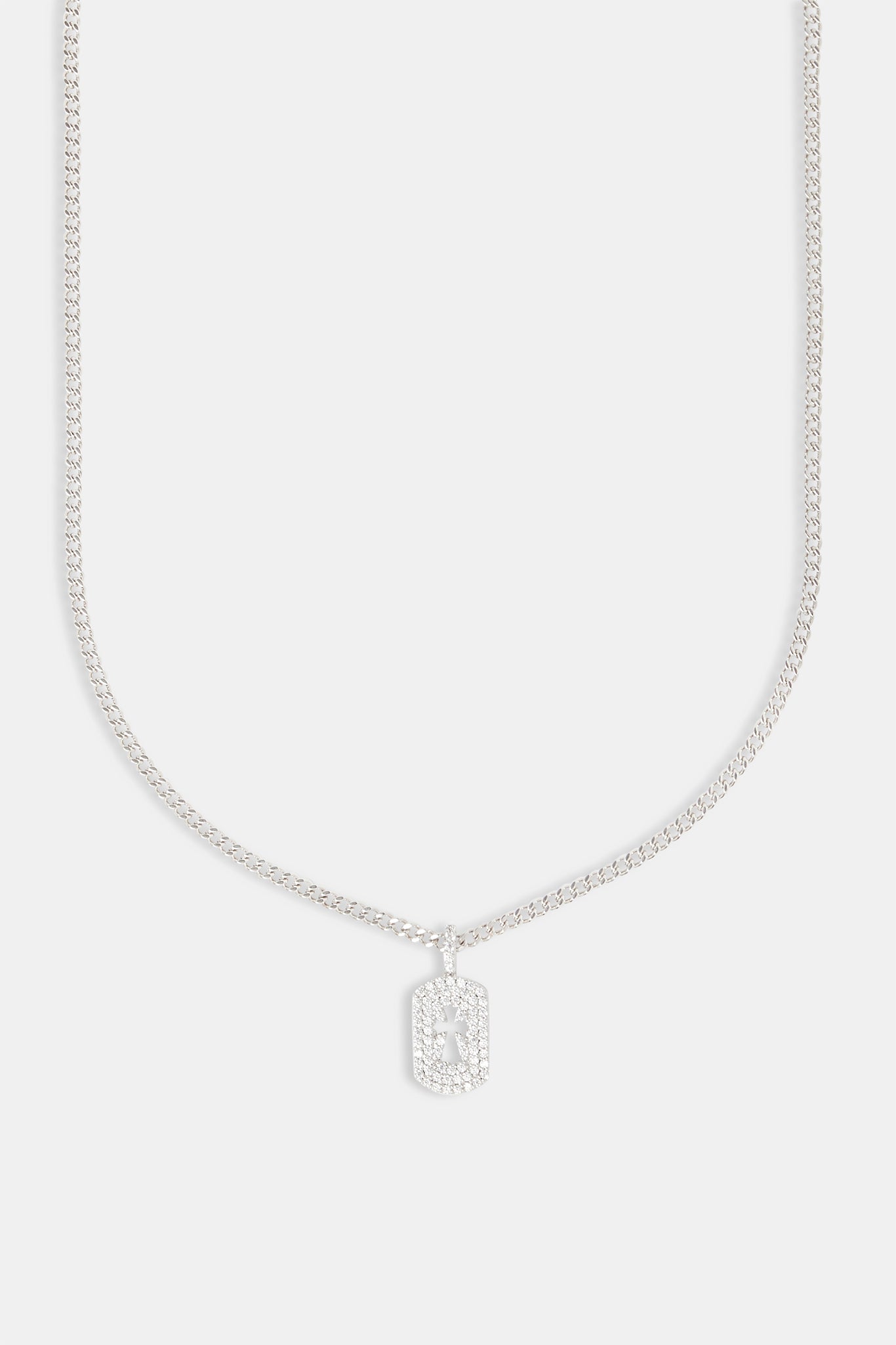 Halskette mit Eiskreuz-Umriss – 15 mm